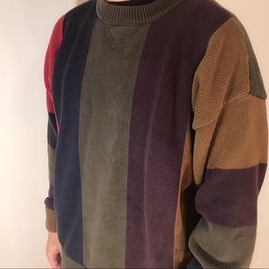 multicolored sweater